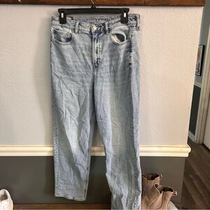American Eagle Outfitters Light Blue Straight Leg Jeans